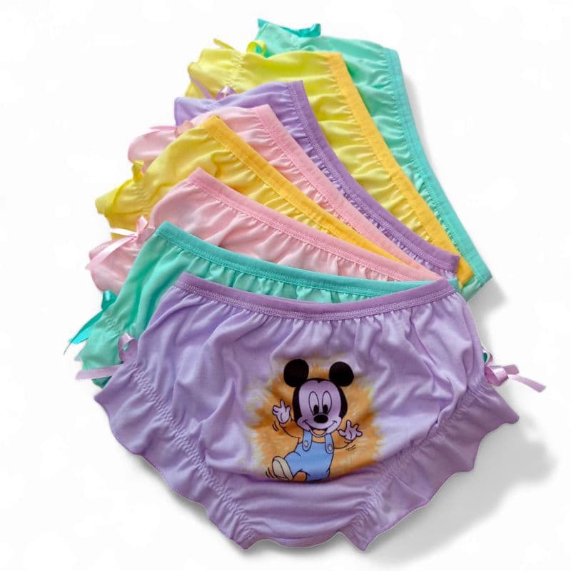 kit c/10 Calcinhas Shortinho Box Infantil Menina Lisa  Estampa de personagens