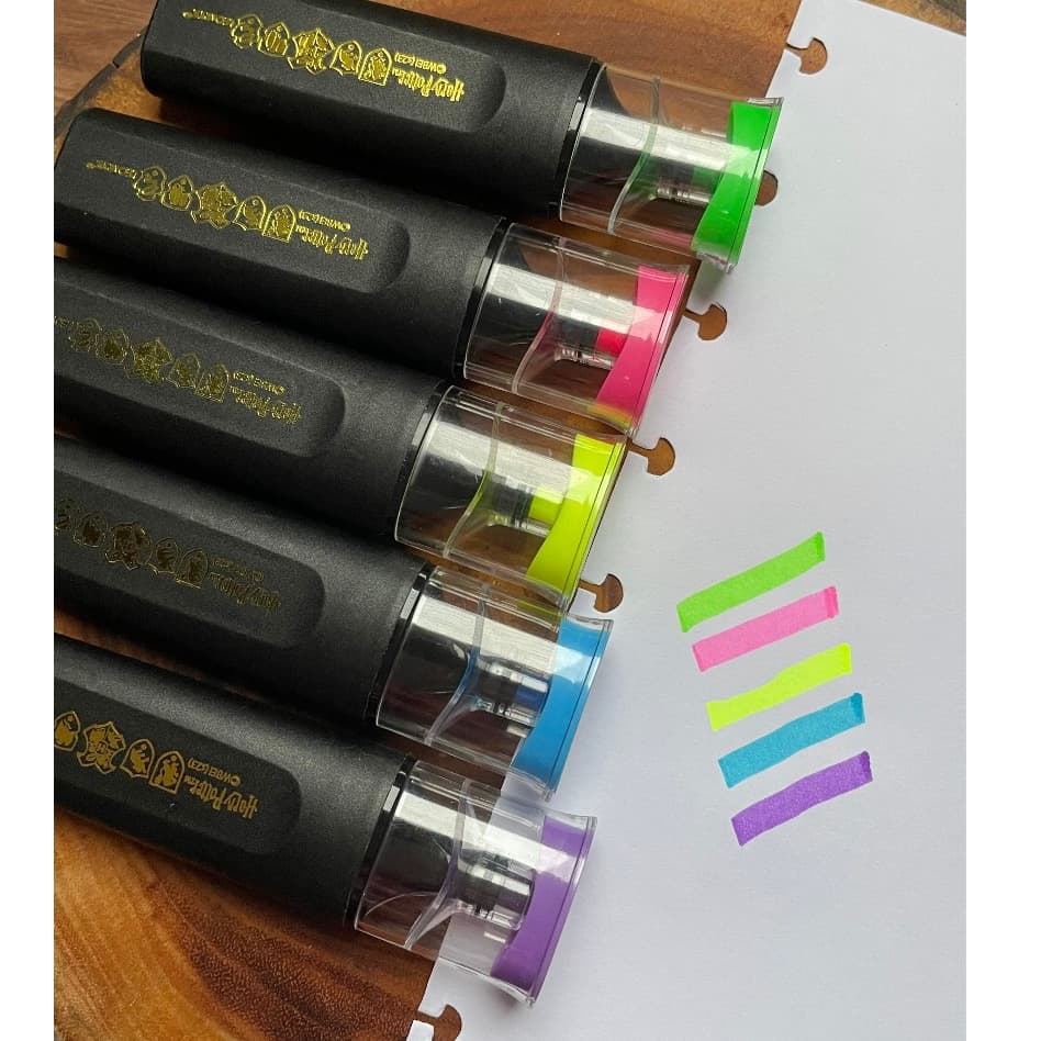 Marca-Texto Harry Potter Estojo C/ 5 Cores Neon Leoarte