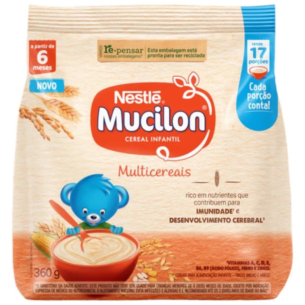 Mucilon 360g 9 Pacotes Sachês Atacado