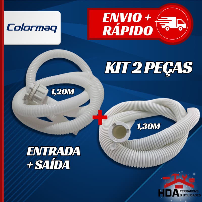 Kit Mangueira Tanquinho Universal Entrada e Saída de Água - Colormaq