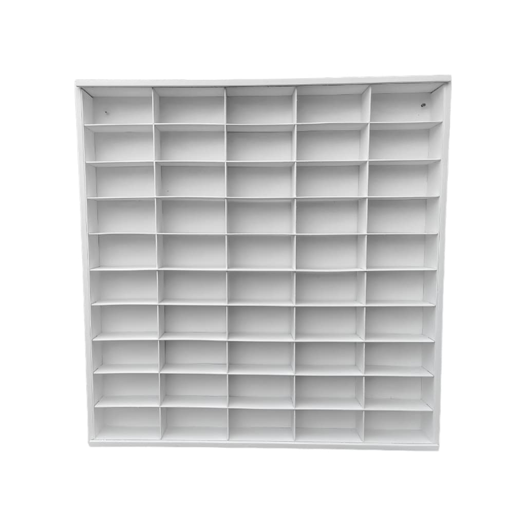 Expositor para 50 nichos na escala  1/64 BRANCO com tampa em acrílico