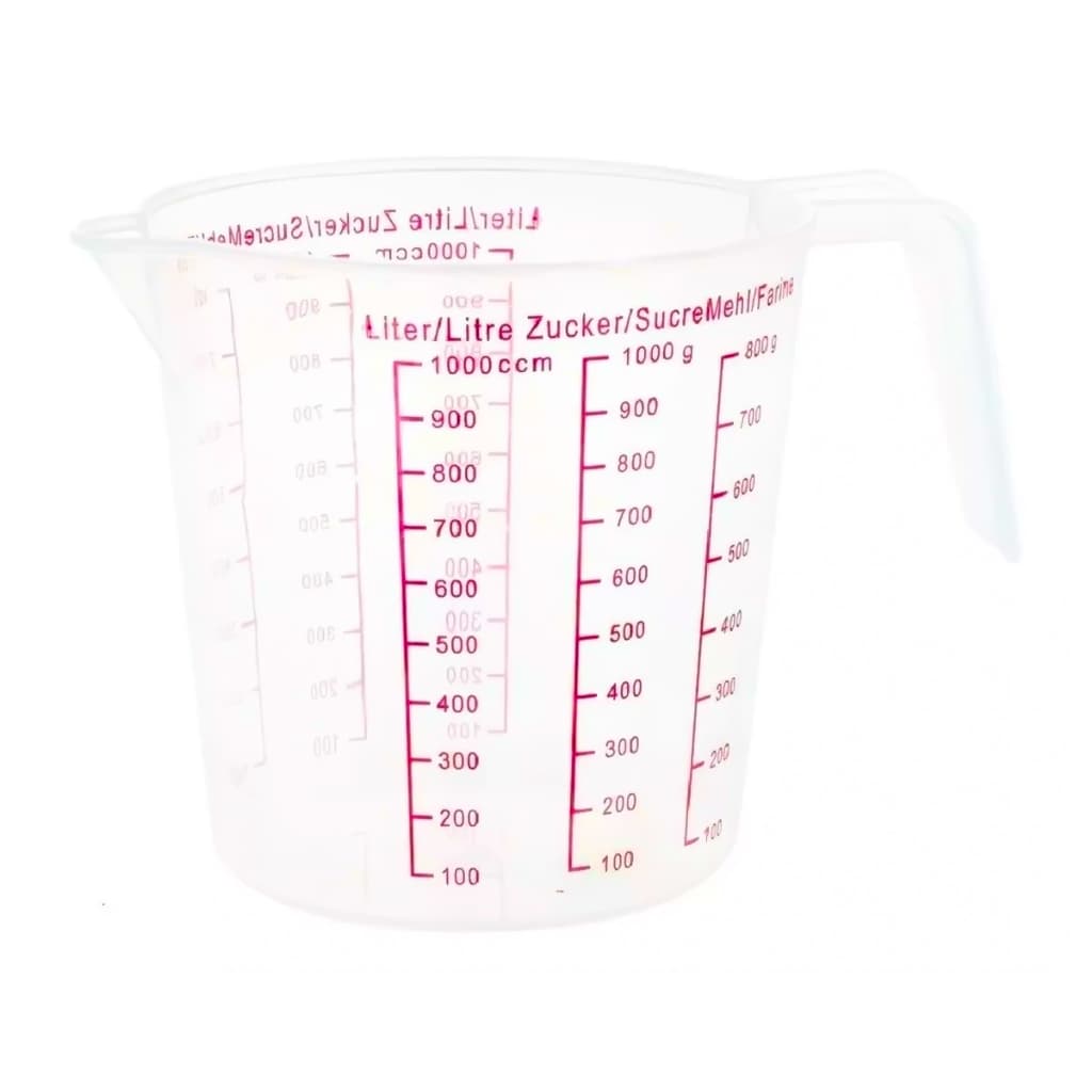 Jarra Medidora De Líquidos E Farinhas Em Plástico Prática 1l