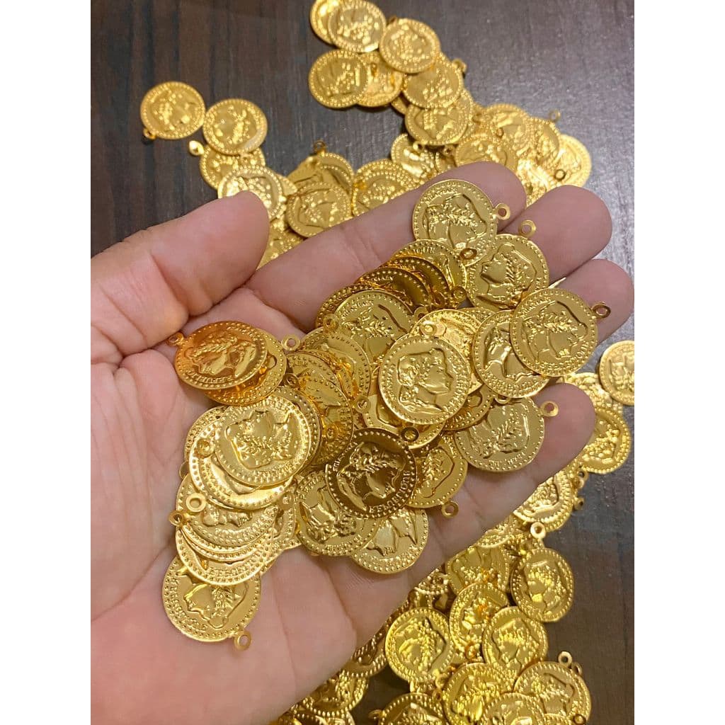 Pingente Moeda Cigana Ouro Em Alumínio