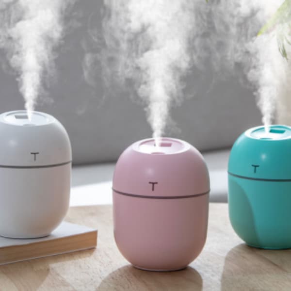 3 Unidades Mini Umidificador Nano Atomização De Grande Capacidade Com Conexão Usb Ultrassônico De Ar 220ml Promoção