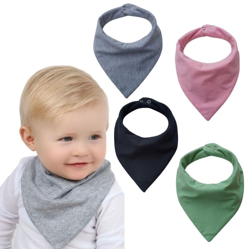 Babador Bandana Impermeável Bebê com regulagens kits de 02 à 06 unidades
