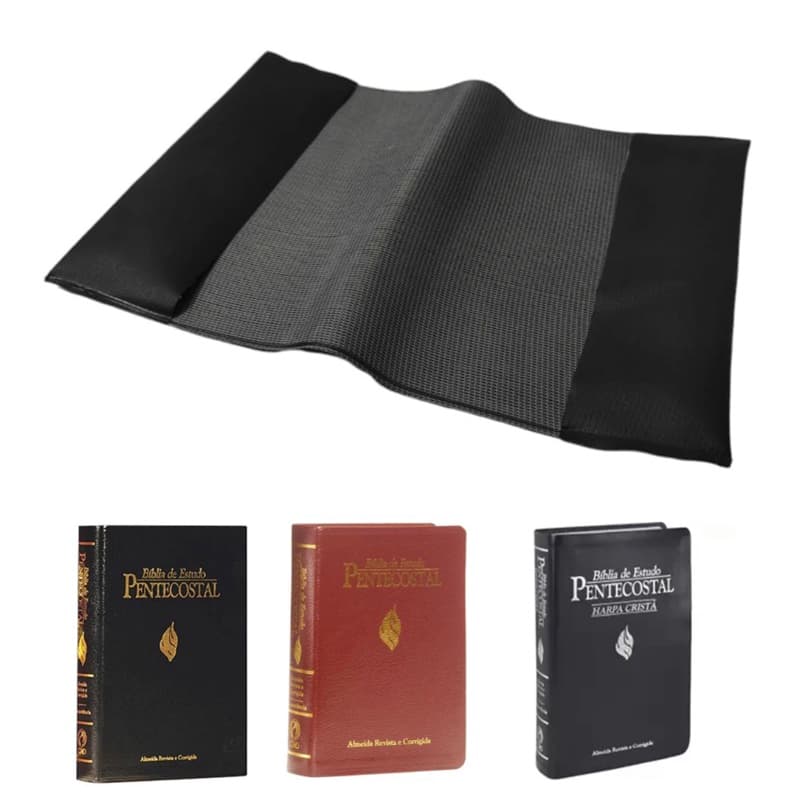 Capa para Bíblia Grande 24.5x17.3x5cm Preta Impermeável