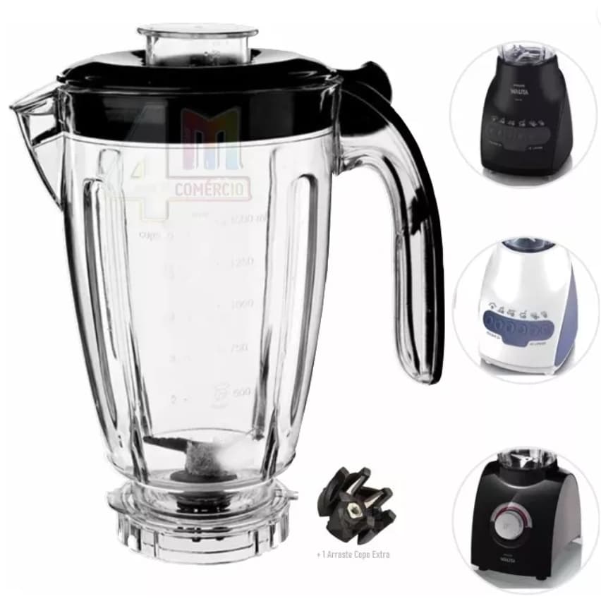 Copo Liquidificador Compatível Philips Walita Ri2044 Ri2054 Ri2081