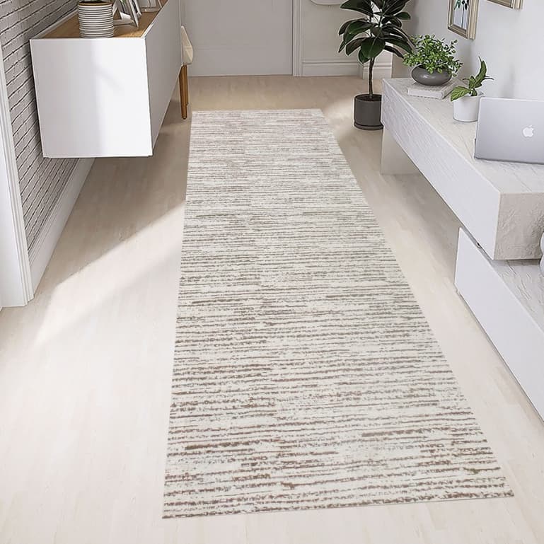 Tapete Passadeira de Cozinha Quarto 2,00 x 45cm Geométrico Antiderrapante para Corredor Emborrachada