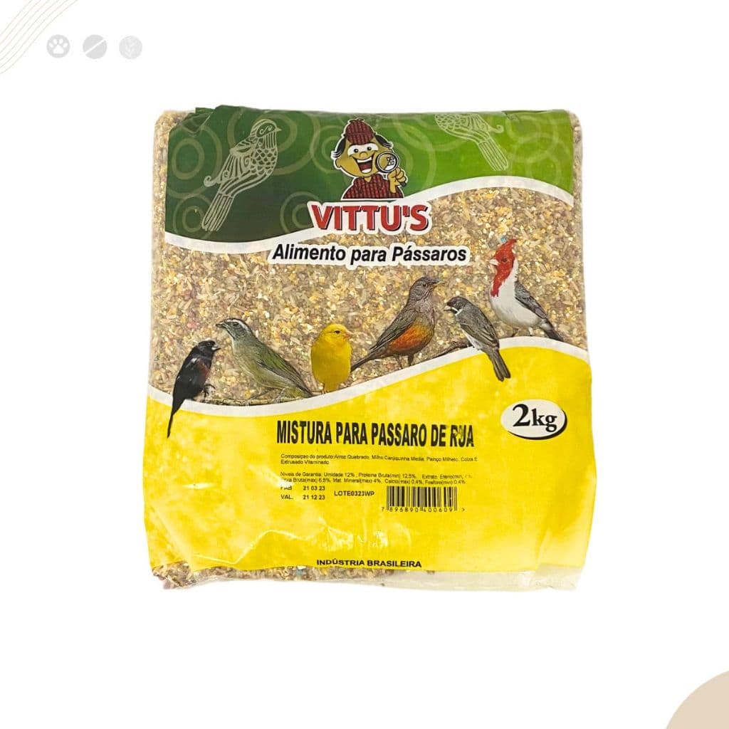 Ração Para Passaros Livres De Rua Mistura Jardim Livres Bom Preço E Qualidade2 E 5KG
