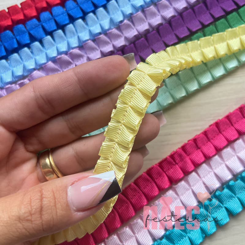 Fita Drapeada 2 metros para Personalizado de Luxo 7146/1T-B2 - 14 mm