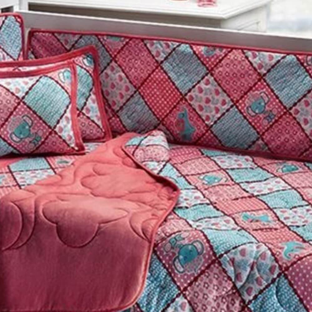 Kit Protetor Berço 3Peças,  em Malha Penteada "Promoção" (Sem Opção Escolha Estampa)