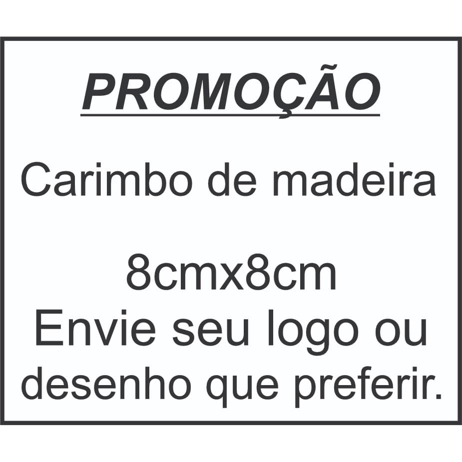 PROMOÇÃO - Carimbo de madeira 8x8 cm SEM Almofada