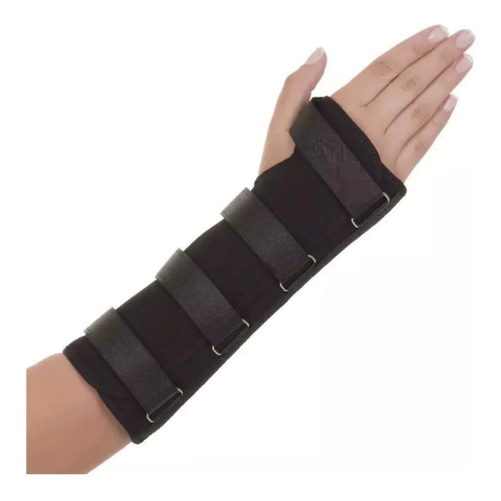 Ortese Ampla Longa Para Punho Em Lona Com Tala Preto - It.003
