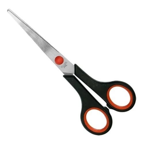 Tesoura Afiada Multiuso 5 De Aço Inox 14,5Cm Prática E Fácil De Se Usar Preto Com Vermelho Top Útil