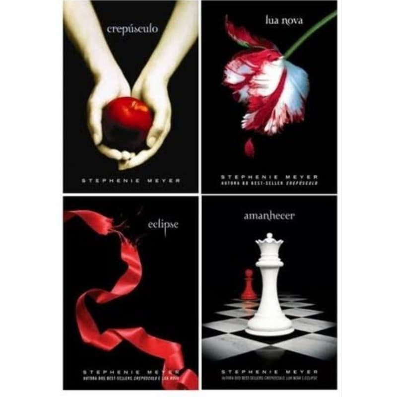 kit da série Crepúsculo com Crepúsculo +Lua Nova+Eclipse+Amanhecer novos