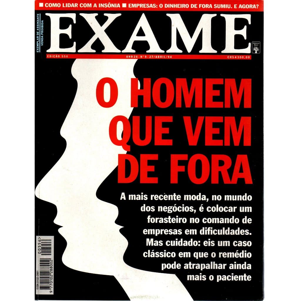 Revista Exame, Nº 09, Ano 26, Edição 556, 27/Abril/94