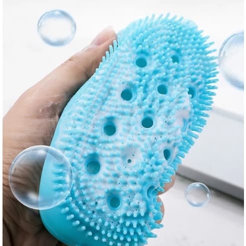Bucha esponja de banho massageadora de silicone novidade