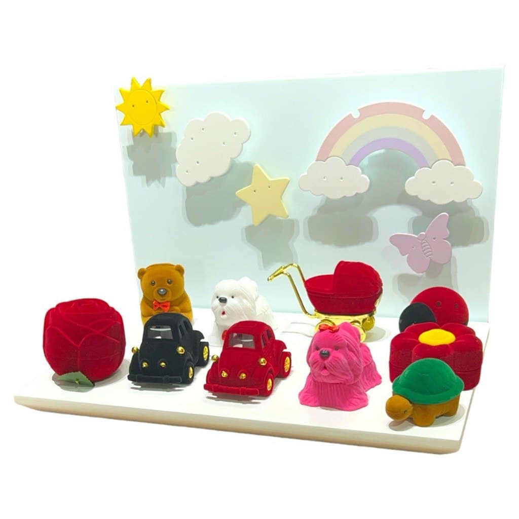 1 unidade Caixinha Estojo veludo Linha Fantasia Infantil