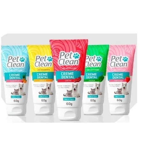 Creme Dental Pet Clean para Cães e Gatos - 60 g