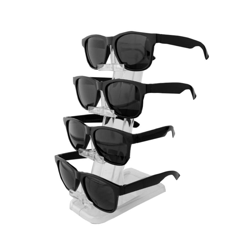 Expositor 4 Lugares em Acrílico Transparente para Vitrine Suporte Organizador para Óculos de Sol e Grau