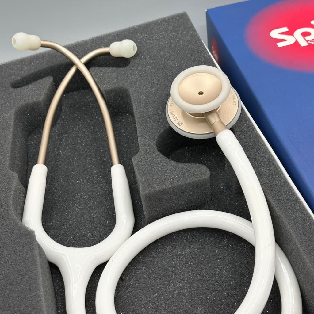 Estetoscópio Spirit MD Pro-Lite II Adulto Branco com Dourado