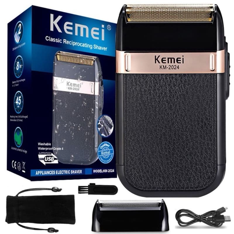 Kemei KM-2024 Maquininha Shaver Maquina de Finalização Bivolt Recarregável OBS: Não é para Cortar.