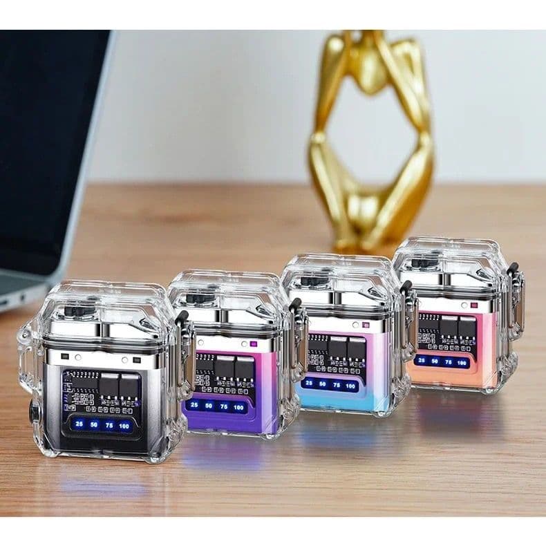 Lanterna Chaveiro portátil à prova de vento e  à prova d'água com Acendedor Isqueiro Eletrico carregamento USB  MT179