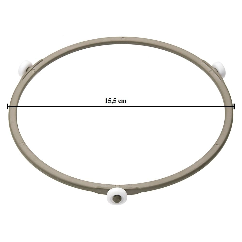 Roldana Rodizio Aro Giratório com 16 cm de diâmetro Para Prato Micro-ondas de 18 a 20 litros