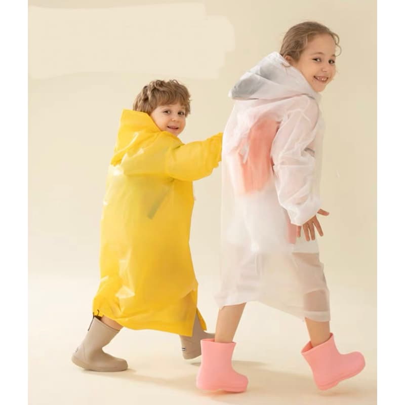 Capa Chuva infantil /Adulto Confortável Adolescente Capuz Impermeável Fosca Tecido Fino Unissex