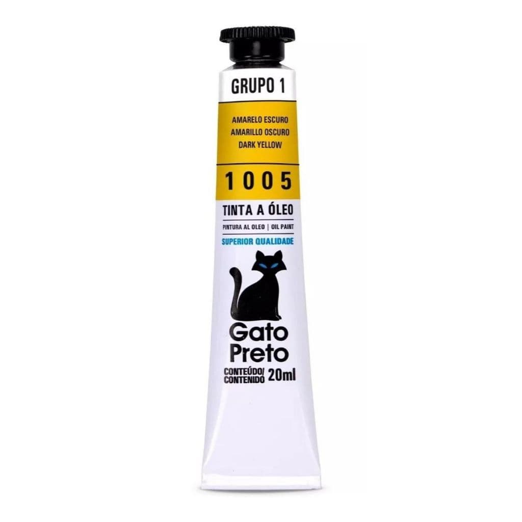 Tinta a Óleo Gato Preto 20ml - 1005 AMARELO ESCURO