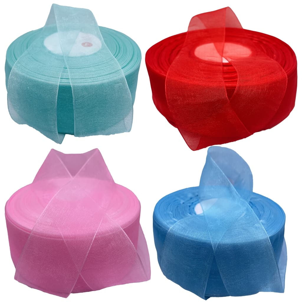 Fita de Organza Voal de Qualidade Premium Com 10 Metros 38mm
