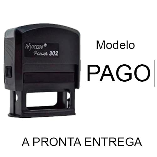 Carimbo Automático - Escrita Pago - Envio Imediato