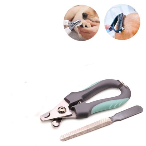 Kit Cortador de Unha Alicate Pet para Cachorro Gato Pet com Trava de Segurança Colorido Porte + lixa