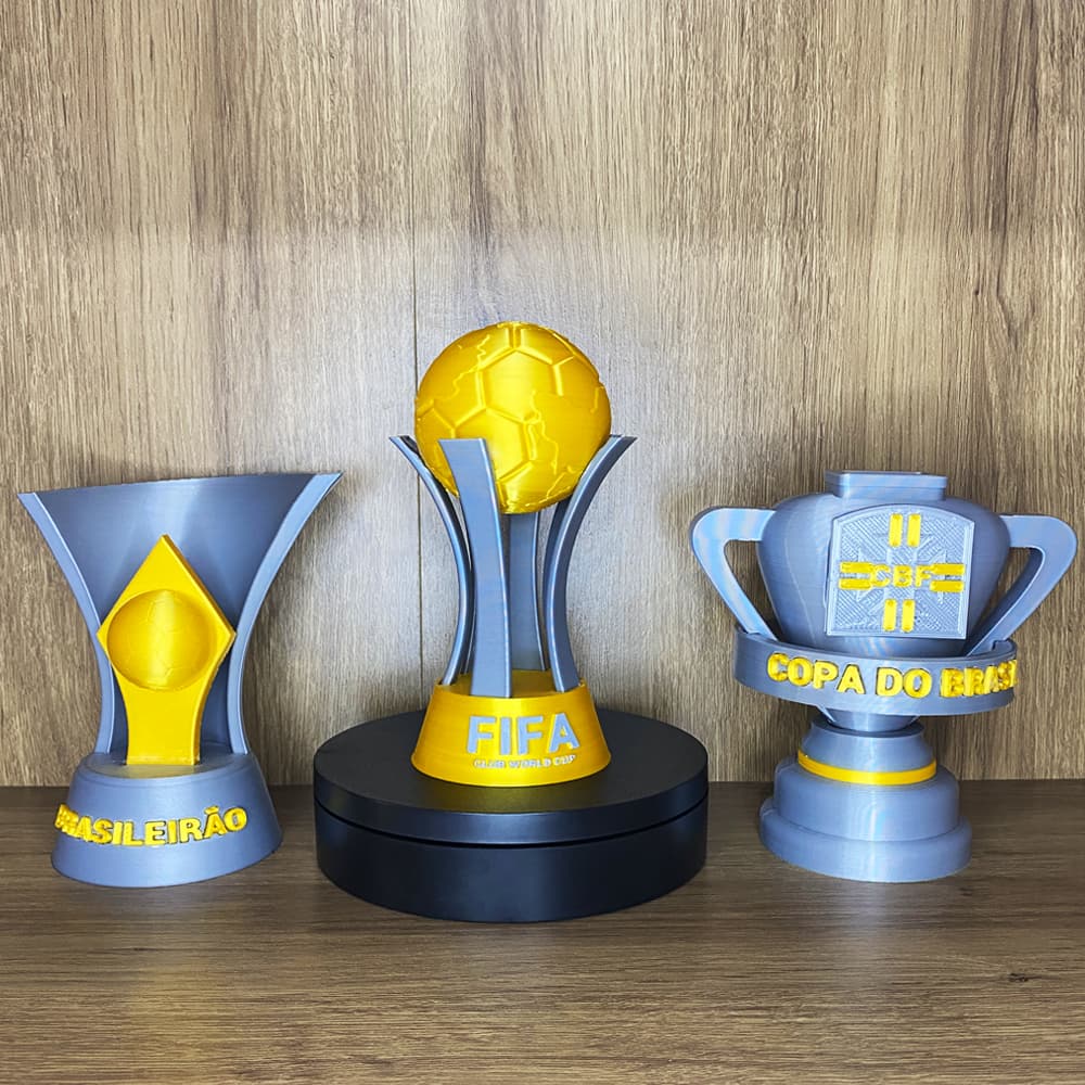 Réplica Troféu Taça do Mundial de Clubes / Copa do Brasil / Brasileirão