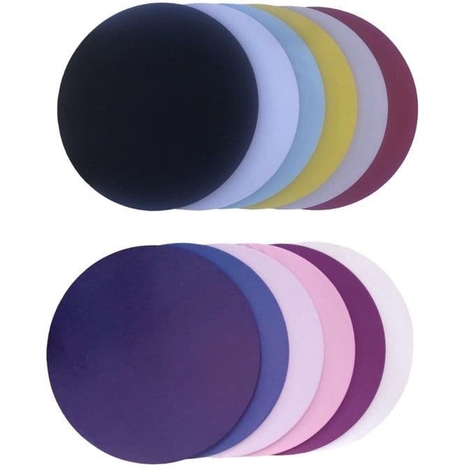 Kit com 6 capa de sousplat helanca liso - 35cm - Várias Cores