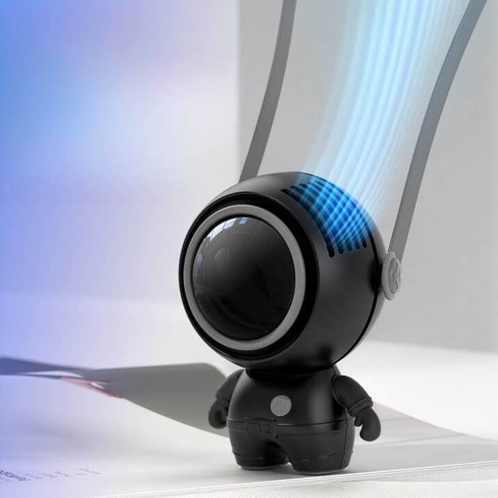 Ventilador de pendurar Astronauta Espacial Sem Lâminas Carregamento Via USB Ideal Para Viagen