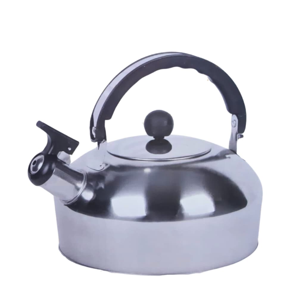 Chaleira Inox 2L com Tampa Alça Térmica e Apito para Café Cha Bebidas