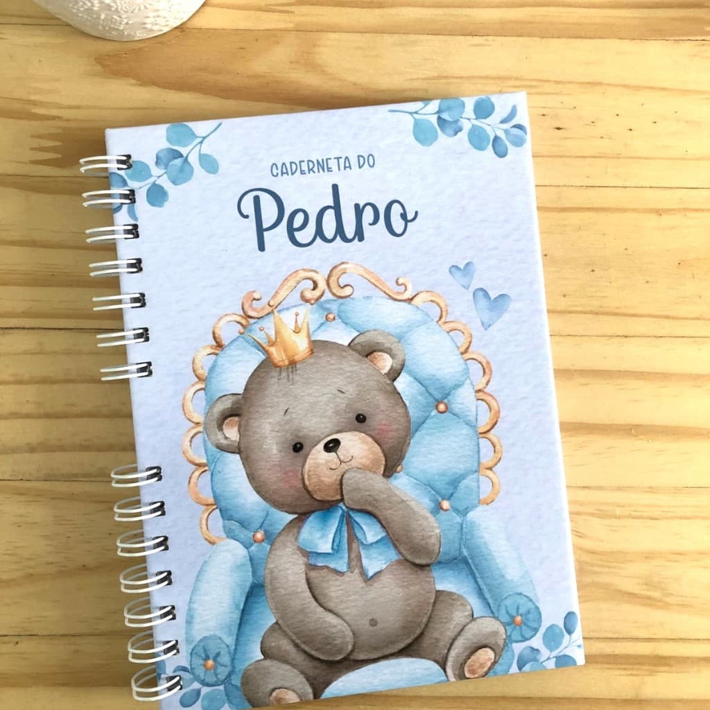 Caderneta de Vacina Personalizada CLEAN Atualizada - Ursinhos