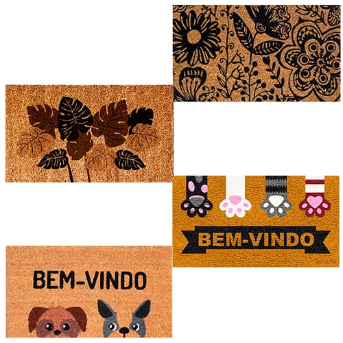 Capacho Fibra De Coco Natural 60x33 Retangular