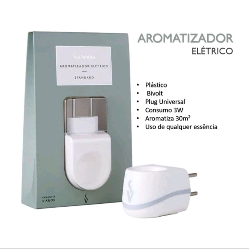 Aromatizador Difusor Elétrico Standard Branco Via Aroma Bivolt