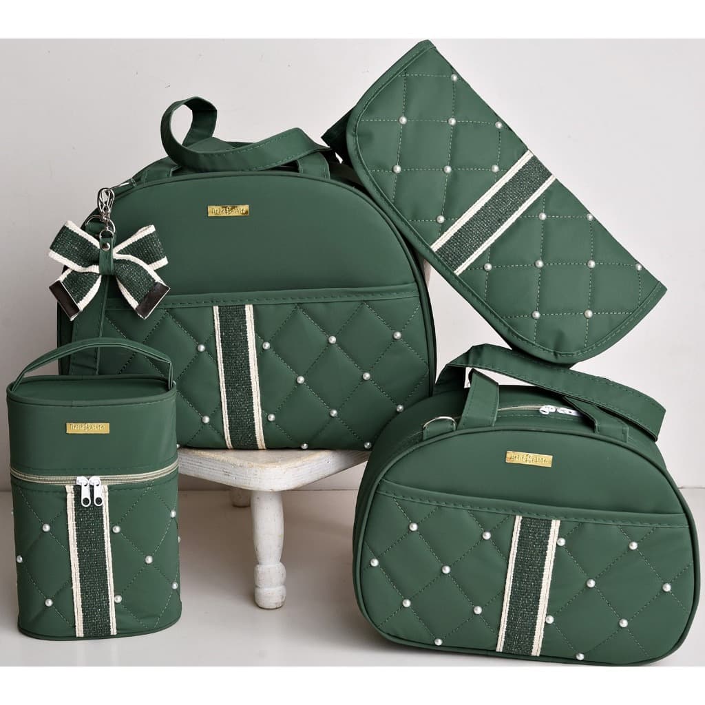 Kit Bolsas de Bebê Maternidade Pérolas