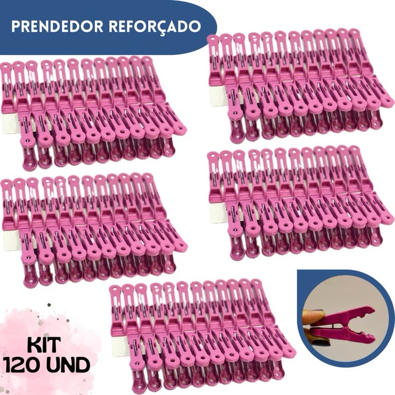KIT 120 Prendedor Reforçado de roupa, Pregador Reforçado de roupa para varal