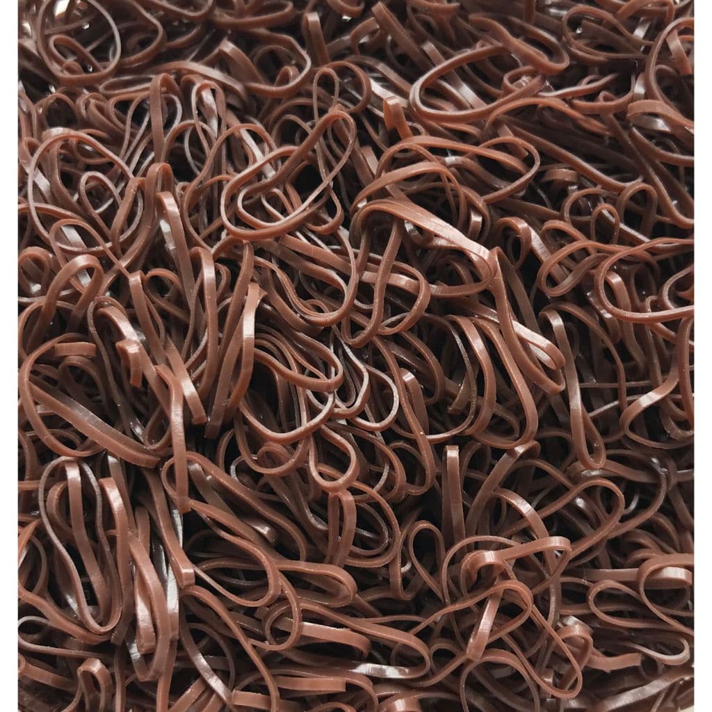 Elástico de silicone fino CHOCOLATE