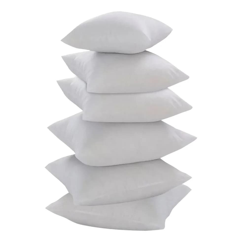 Kit Jogo 6 Enchimento de Almofada Refil 45x45cm Fibra Têxtil