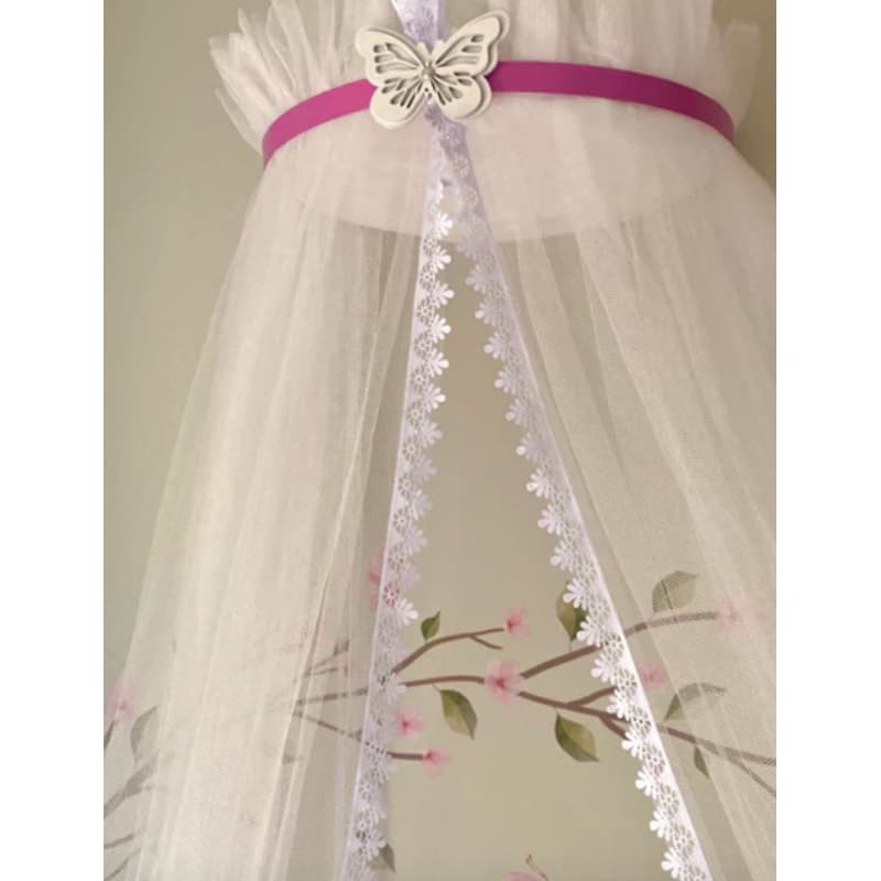 Dossel Arco Rosa Borboleta Novidade Com Mosquiteiro