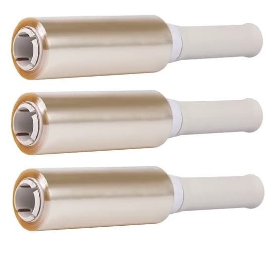 3 Rolo Fácil Plástico Filme Pvc 12cm X 140 metros (420 metros total)