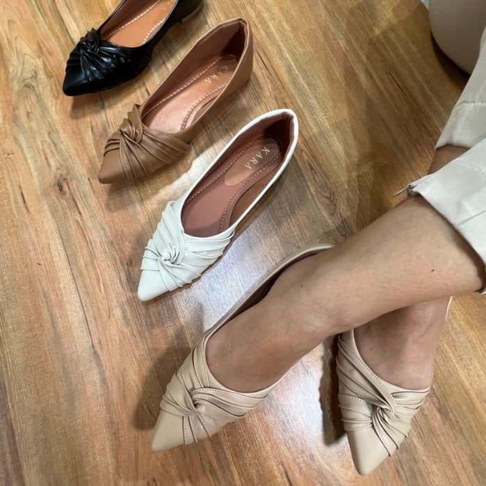 Sapatilha Feminina Bico Fino Varias Cores Mega Confortável