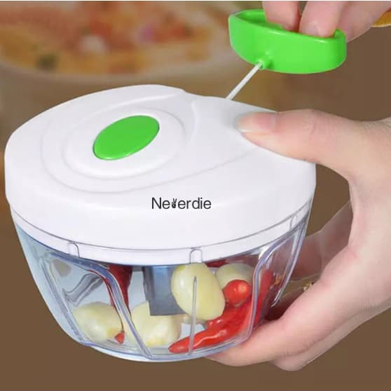 Processador Manual Triturador de Alimentos 3 Laminas 500 ml