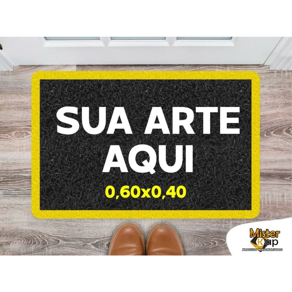 Tapete Capacho Personalizado Antiderrapante para Loja - Tamanhos 0,60x0,40 e 0,70x0,40 - Arte Grátis