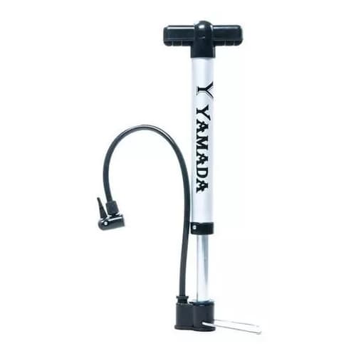 Bomba De Ar Yamada Alumínio 30cm Tipo Oficina Bicicleta Bike Cor Prata